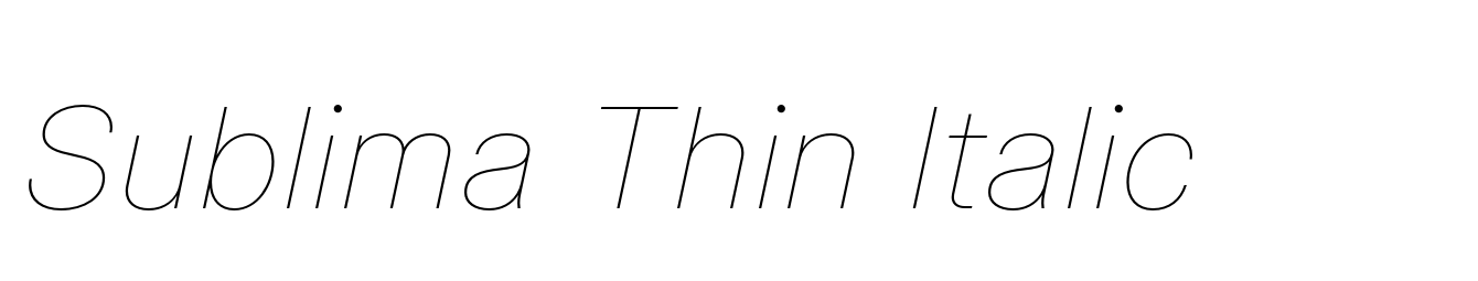 Sublima Thin Italic